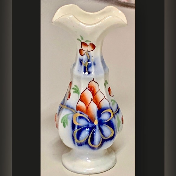 1845 Vintage Ewer Prestatyn Gaudy Welsh 10 Paneled Lustre Bud Vase - Picture 2 of 10